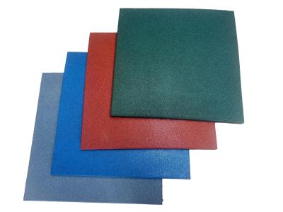 China Geluidsisolatie Buiten rubberen vloer Schokdempende Buiten speeltuin Rubberen matten Blauw Te koop
