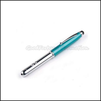 China High Accuracy Promotional Stylus Pen Smooth Writing With Laser And Torch for sale