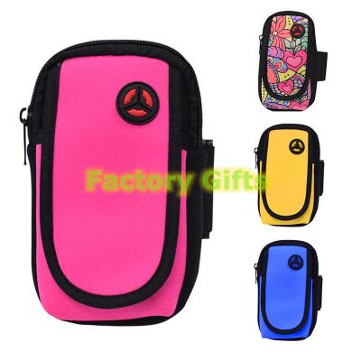 China custom portable mobile sports excersie arm band bag for gifts with phone holder organizer for sale