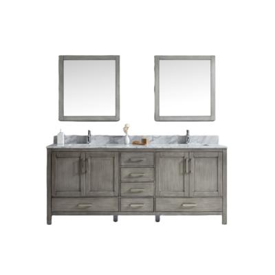 China Bathroom Cabinet Set Simple Design Wall Mount Bathroom Vanity Cabinets Double Sink Environmental Friendly Vanity for sale