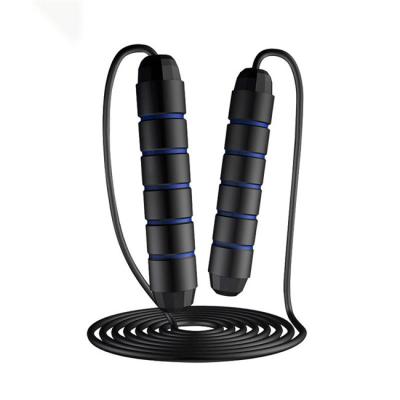 China Professional High Speed Heavy Duty Adjustable Extra Thick Cable Weighted Black High Quality Sponge Jump Rope Strap Jump Rope Jump Rope for sale