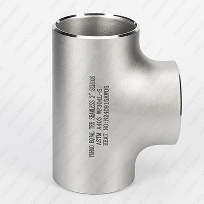 China High Pressure SS BW Tube Stainless Steel Equal Tee Butt Welded Pipe Fittings for sale