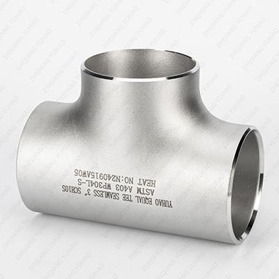 China EN ASTM AISI DIN JIS SS Welded Tube Stainless Steel Equal Tee Butt Welded Pipe Fittings for sale