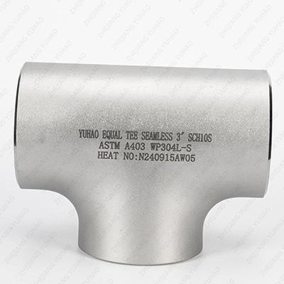 China Round Square Rectangle SS Welded Tube Stainless Steel Equal Tee BW Pipe Fittings for sale