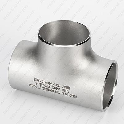 China SCH10-SCH180 SS Welded Tube Stainless Steel Equal Tee Butt Welded Pipe Fittings for sale