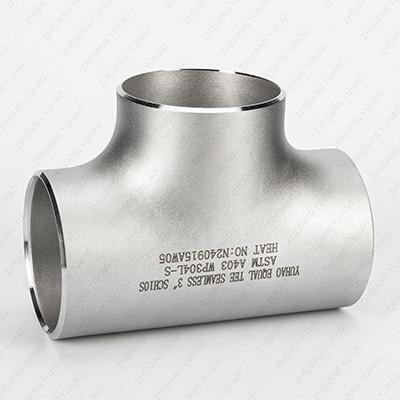 China Mirror Polishing Sandblasting Sand Rolled SS Welded Tube Stainless Steel Equal Tee BW Pipe Fittings for sale