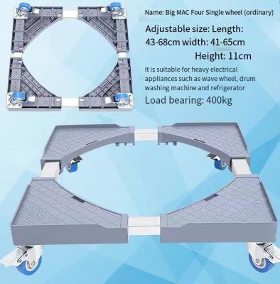 China universal movable washing bracket with wheels adjustable Fridge stand base with locking dryer refrigerator available for sale