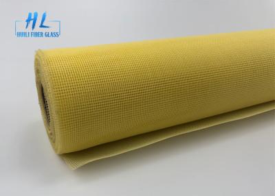 China 18*16 Mesh 120G Fiberglass Window Screen With Yellow and Grey Colors for sale