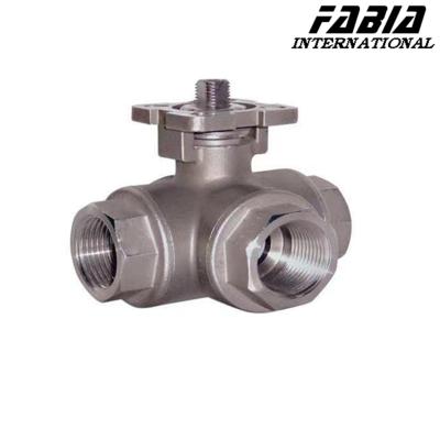China Stainless Steel Ball Valve Thread Ball Valve Threeway Valve for sale