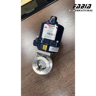 China KF50 Stainless Steel Electric Butterfly Valve Hard Seal Quick Installation PN16 Pressure Rating for sale