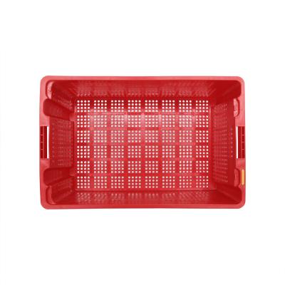 China ISO9001 Certified Tourtop Plastic Moving Crates Stackable Meat Lugs for North America for sale