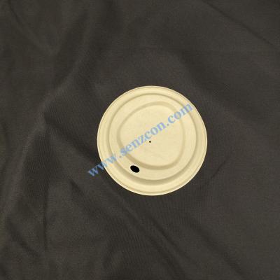 China OEM paper pulp molded cup lids, which are tailored for different paper coffee cups, are waterproof and leak-proof, conform to the plastic ban regulations and are of food grade. for sale