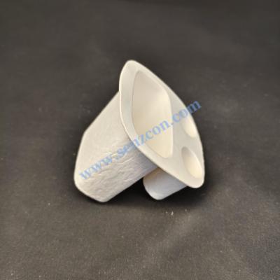 China Custom-made in a Ningbo factory: Pulp molded base for electronic product earphones. Made of white plant fiber and sugarcane pulp, it is environmentally friendly and biodegradable. for sale