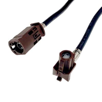 China YJ HSD F Code 4 Pins Right Angle Female To Male High Speed Data Automobile Connector LVDS Cable L=1M YJ-4P-HSD-FM-F for sale