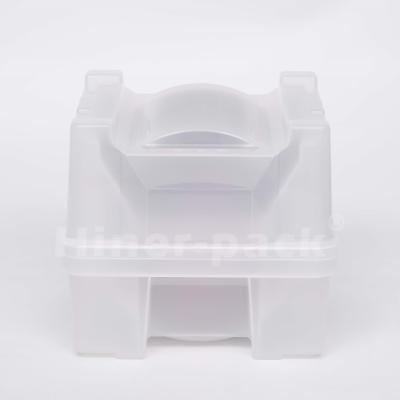 Chine Matériau PP transparent Porteur de gaufre de style vertical 8'' Boîte d'expédition de gaufre pour gaufre de silicium à vendre