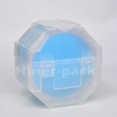 Chine Boîte de stockage de gaufres noires semi-transparentes 25 fentes pour le traitement des gaufres semi-conducteurs à vendre