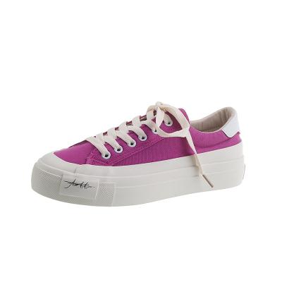 China Wholesale Fashion Trend Factory Price Customized Brand Classic Canvas Shoes Vulcanized White Sneakers Shoes For Women And Girl for sale