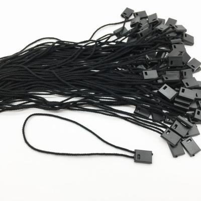 China Viable Wholesale Black Common Hang Tag Twine For Garment 990pcs Per Bag And 50,000pcs Per Cardboard Hang Tag Twine For Jeans And Apparel for sale