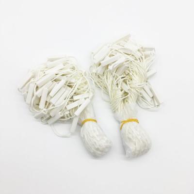 China Viable Wholesale Cream Cuboid Tag String For Clothing 500pcs Per Bag Tie Tag String For Garment Jeans And Luggage Shoes for sale