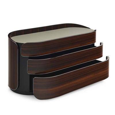 China Synthetic Nappa Leather Italian Style Design Buffet Table Cabinet Live Room Furniture Cabinet Lounge Cabinets With Solid Wood Frame for sale