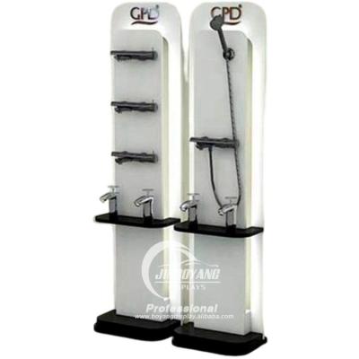 China Durable Custom Floor Standing Metal Bathroom Water Faucet Faucet Showroom Display Rack for sale