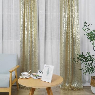 China 2021 Hot Sale Gold Sequin Embroidery Stage Backdrop Luxury Stage Backdrop Curtains For Party Decoration for sale