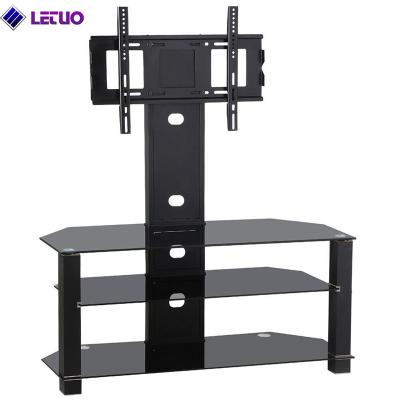 China B64B3T TV Stand with Bracket Mount and 3-Tier Glass Shelves for 37 to 60 Inch Plasma/LCD/LED TVs for sale