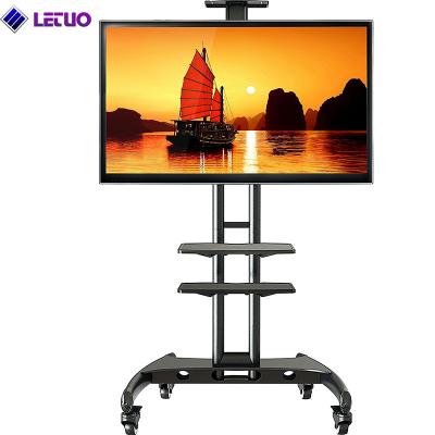 China TC64C Mobile TV Cart TV Stand with Wheels for 32 to 65 Inch LCD LED OLED Plasma Flat Panel Screens up to 100lbs for sale
