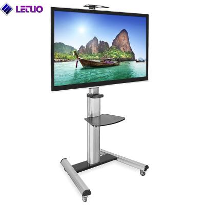 China TC875 Moblile Floor TV Stand Cart with Audio Shelf and Heavy Duty Lockable Caster Wheels, for 37 to 70 inch LCD LED for sale