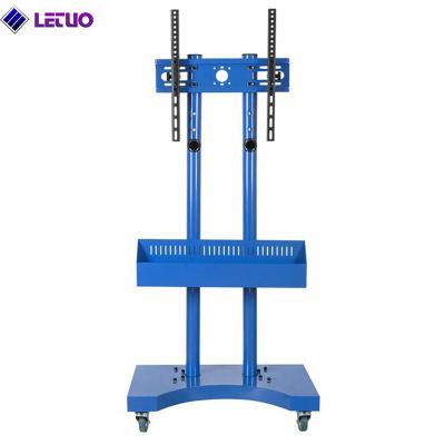 China TC64AB Mobile TV Cart Mount Stand for 32 to 65 Inch LED LCD Plasma Flat Screen Panels with Storage Shelves on Wheels for sale