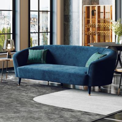 China Luxury Simple Design Modern Sofas Fabric Velvet Sofa Upholstered Sectional Sofa Villa Living Room Sofas For Home Fu à venda