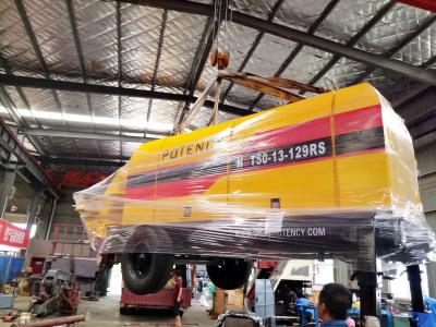 China Max.Theoretical Horizontal Reach 810m Trailer Concrete Pump HBT50.13.129RS for Heavy-Duty Applications for sale