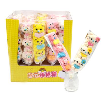 China Full size animal shaped beautiful sweet and soft lollipop decorated with marshmallow for sale