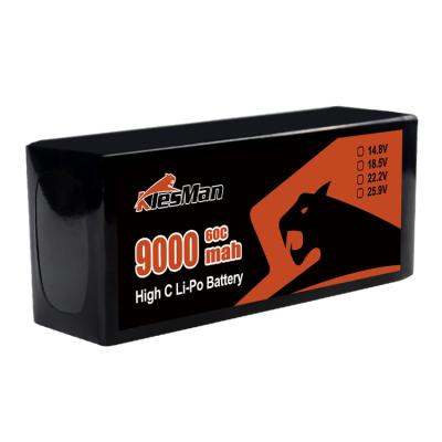 China Langlebige 6S1P 22.2V Lipo-Batterie für Klesman 9000mAh UAV Drohne FPV XT60 zu verkaufen