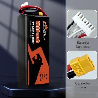 China Molicel 6S2P P45B Battery Pack 9000mAh Capacity 900g for FPV 7inch 10inch Drone for sale