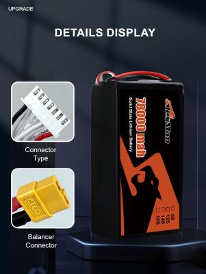 China 44.4V 80000mAh 25C 22.2v Lipo 24s Lithium Battery Pack for Agricultural drones UAV for sale