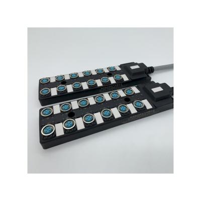 China Choice Weatherproof Sensor Distribution Box Quality Compact M12 Junction Box With PVC Or Pur Prefab Cable for sale