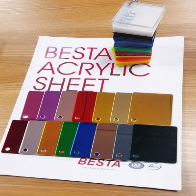 China Multicolor spiegelacrylplaten voor lasersnijden, slijtvastheid Te koop