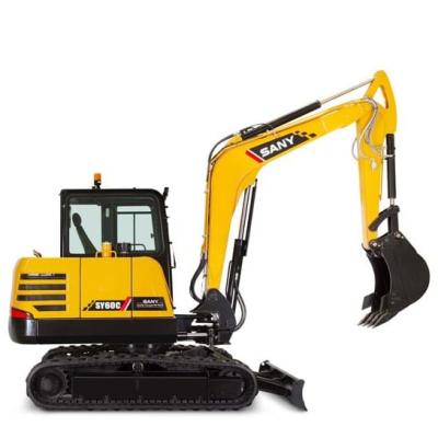 China Factory new or used sany brand sy60c small digger machinery construction excavator sy60 sany hydraulic excavator with good price for sale