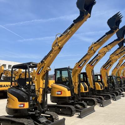China 100% New Production Machinery 1.5tons 3.5tons 5.5tons Mini Excavator Small Digger Machine For Sale UK 0.21M3 for sale