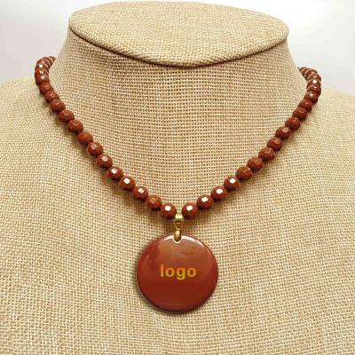 China Release negative ion orgone pendant - black natural black watermelon paraiba 3mm layered amethyst necklace tourmaline tourmaline pendant beaded neck for sale