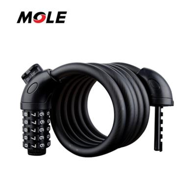 China Mole Steel Best Selling 1.8m 5 Digital Code Password Bike Lock Bike Chain Lock For Bike for sale