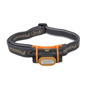 China Convenient High Power ABS 5smd/cob 3*AAA 1w Super Bright Outdoor Portable Head Lamp For Hiking for sale