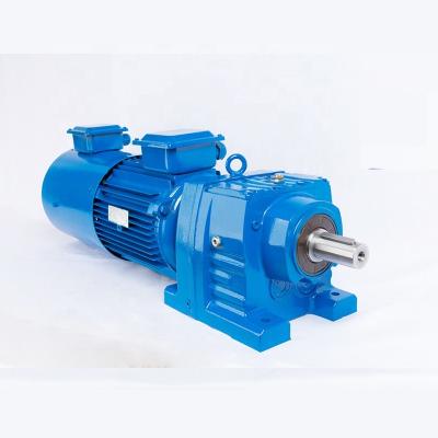 China Hotels R Foot Mounted 1400 Rpm Small Speed Helical Reduction Gearbox Gear Box for sale