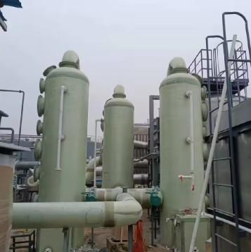 China Fiberglass FRP Acid Mist Absorption Tower GRP Scrubber FRP Tower Customized Size for sale