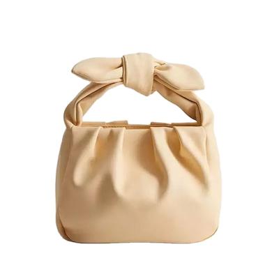 China Greathan Fashion Women's Fashion Leisure Pleated Handbags Mini Clouds Underarm Bag Cute Bowknot Shoulder Bags for sale