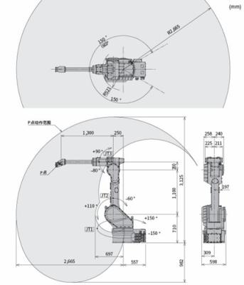 China 20kg For Kawasaki 0.05mm Explosion-proof Spraying Robot For Large Workpieces for sale