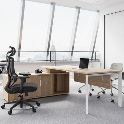 China MC3.0 L Shaped Executive Office Desk Manager Workstation With Cable Management Lockable for sale