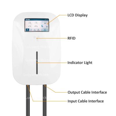 China Type2 Wall Box 32A Electric New Energy Car Accessories Fast Charging Pile Ev Charging Station AC 22kw EV Charger With Load Balancing for sale