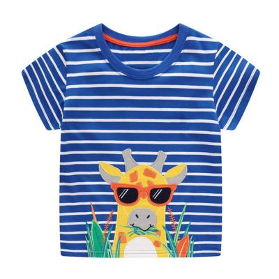 China Wholesale Cartoon Breathable T Sirt For Boys Kids Summer Embroidery Baby Boy T Shirt for sale